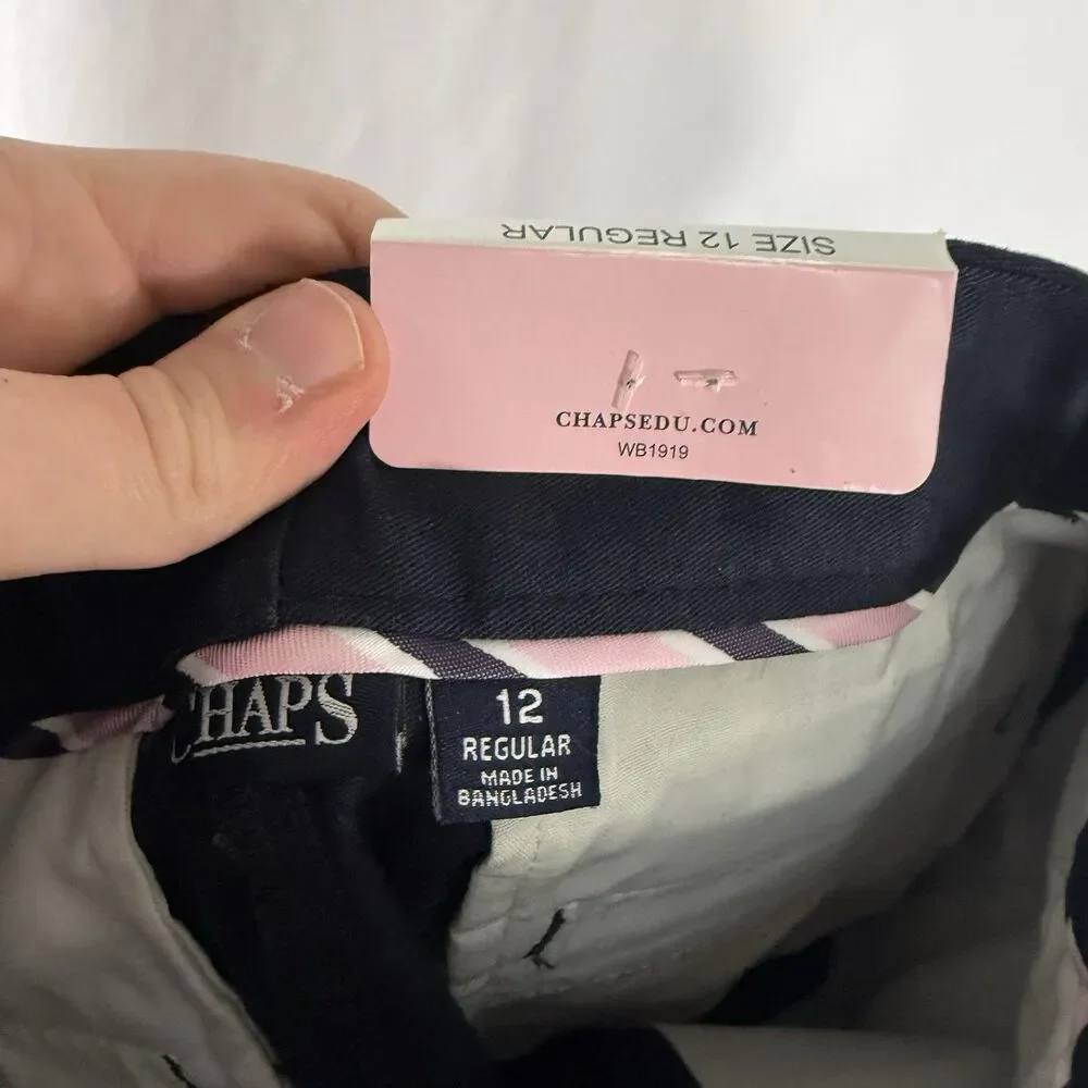 New Chaps Approved Schoolwear Shorts Girls 12 Regular Blue Skinny Bermuda